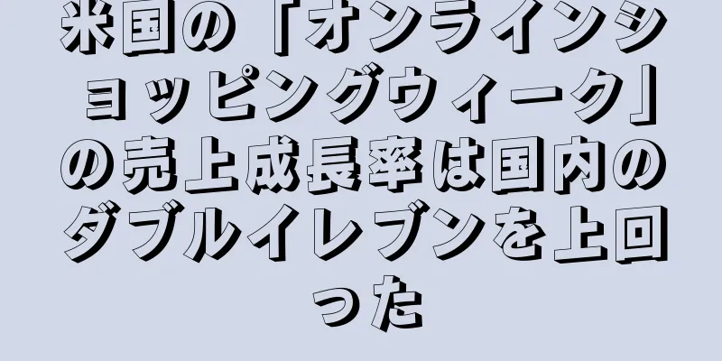 米国の「オンラインショッピングウィーク」の売上成長率は国内のダブルイレブンを上回った