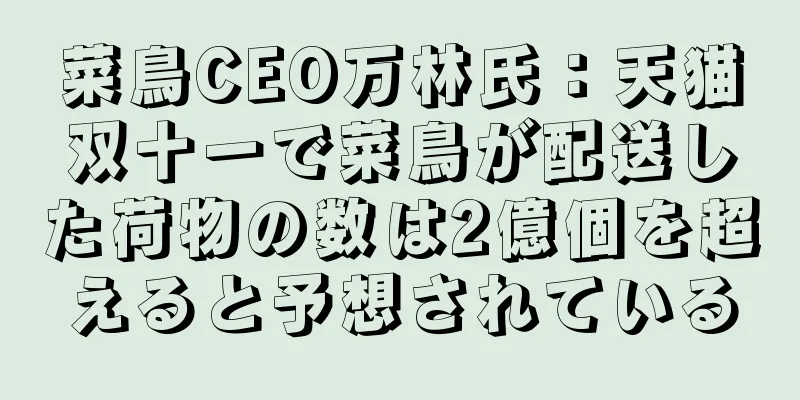 菜鳥CEO万林氏：天猫双十一で菜鳥が配送した荷物の数は2億個を超えると予想されている