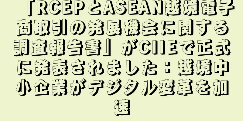 「RCEPとASEAN越境電子商取引の発展機会に関する調査報告書」がCIIEで正式に発表されました：越境中小企業がデジタル変革を加速