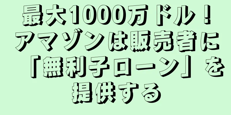 最大1000万ドル！アマゾンは販売者に「無利子ローン」を提供する