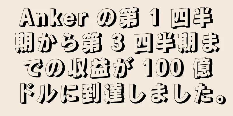 Anker の第 1 四半期から第 3 四半期までの収益が 100 億ドルに到達しました。
