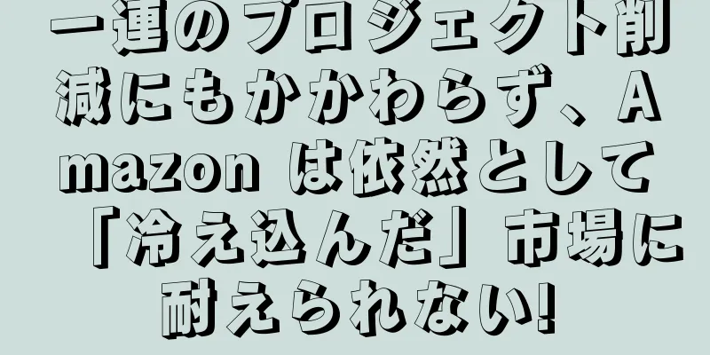 一連のプロジェクト削減にもかかわらず、Amazon は依然として「冷え込んだ」市場に耐えられない!