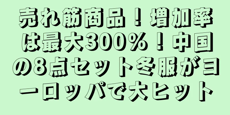 売れ筋商品！増加率は最大300%！中国の8点セット冬服がヨーロッパで大ヒット