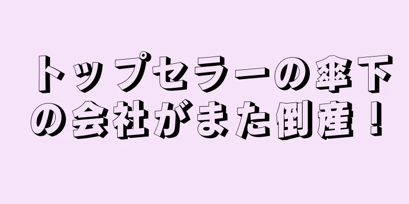 トップセラーの傘下の会社がまた倒産！