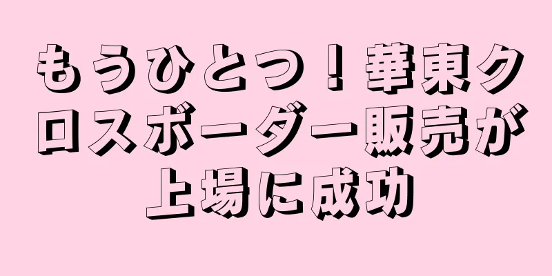もうひとつ！華東クロスボーダー販売が上場に成功