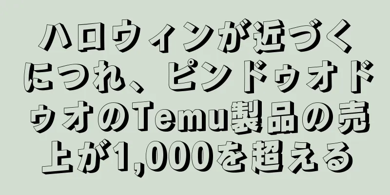 ハロウィンが近づくにつれ、ピンドゥオドゥオのTemu製品の売上が1,000を超える