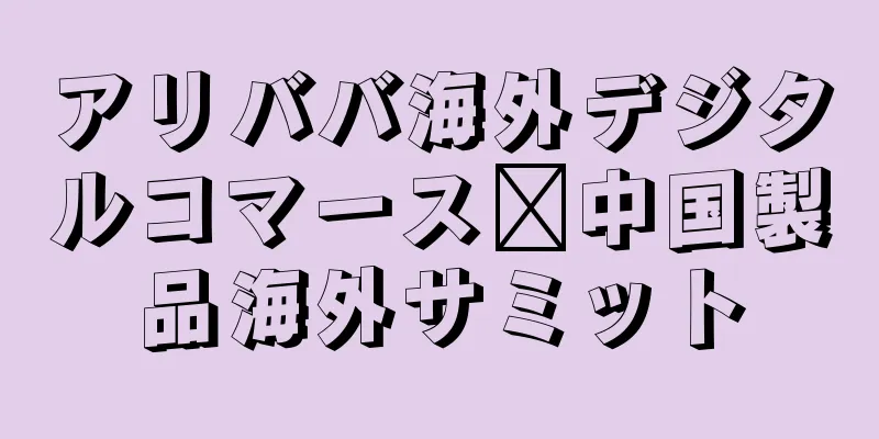 アリババ海外デジタルコマース▪中国製品海外サミット
