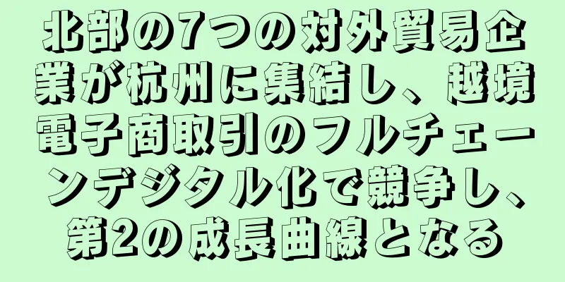 北部の7つの対外貿易企業が杭州に集結し、越境電子商取引のフルチェーンデジタル化で競争し、第2の成長曲線となる