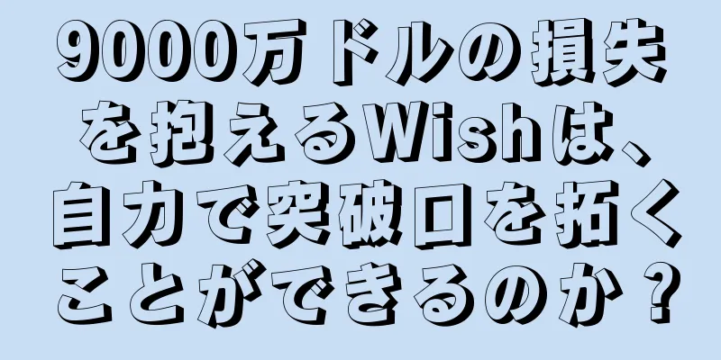 9000万ドルの損失を抱えるWishは、自力で突破口を拓くことができるのか？