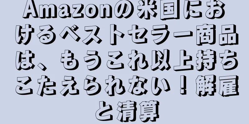 Amazonの米国におけるベストセラー商品は、もうこれ以上持ちこたえられない！解雇と清算