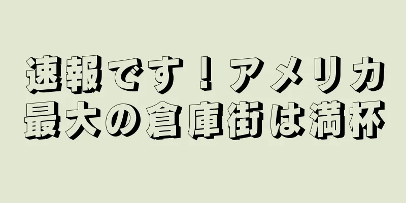 速報です！アメリカ最大の倉庫街は満杯