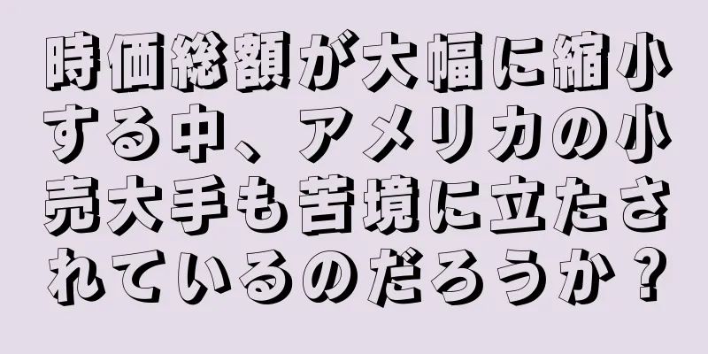 時価総額が大幅に縮小する中、アメリカの小売大手も苦境に立たされているのだろうか？