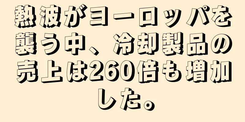 熱波がヨーロッパを襲う中、冷却製品の売上は260倍も増加した。