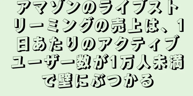 アマゾンのライブストリーミングの売上は、1日あたりのアクティブユーザー数が1万人未満で壁にぶつかる
