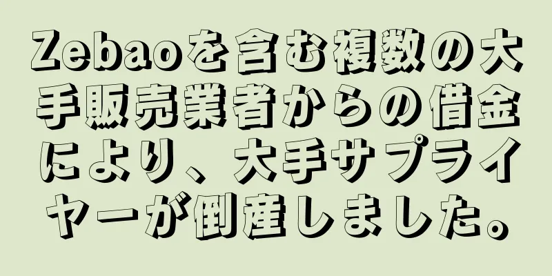 Zebaoを含む複数の大手販売業者からの借金により、大手サプライヤーが倒産しました。