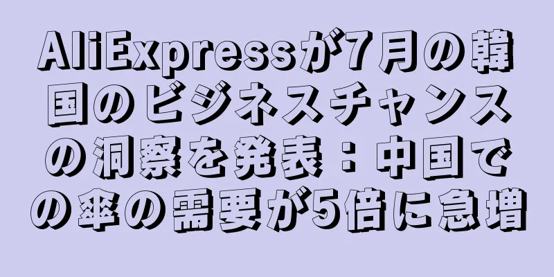 AliExpressが7月の韓国のビジネスチャンスの洞察を発表：中国での傘の需要が5倍に急増