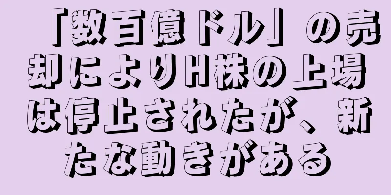 「数百億ドル」の売却によりH株の上場は停止されたが、新たな動きがある