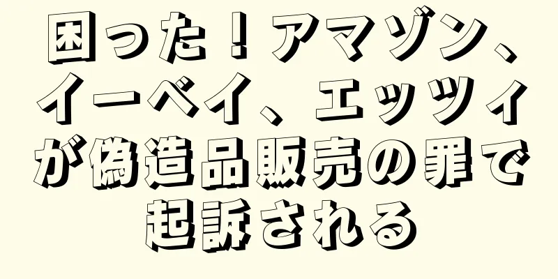 困った！アマゾン、イーベイ、エッツィが偽造品販売の罪で起訴される