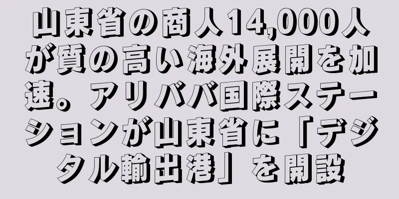 山東省の商人14,000人が質の高い海外展開を加速。アリババ国際ステーションが山東省に「デジタル輸出港」を開設