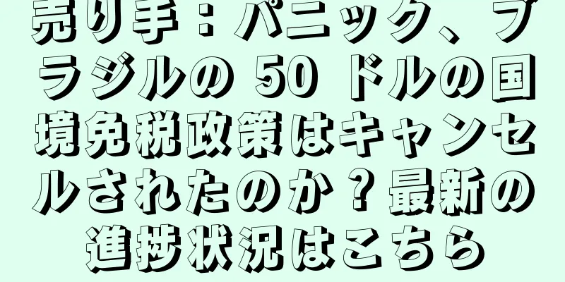 売り手：パニック、ブラジルの 50 ドルの国境免税政策はキャンセルされたのか？最新の進捗状況はこちら