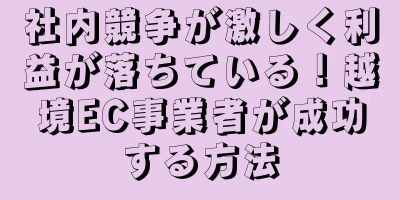 社内競争が激しく利益が落ちている！越境EC事業者が成功する方法