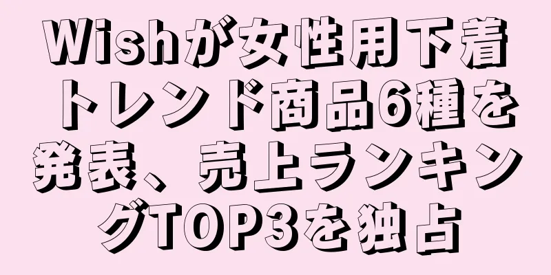 Wishが女性用下着トレンド商品6種を発表、売上ランキングTOP3を独占