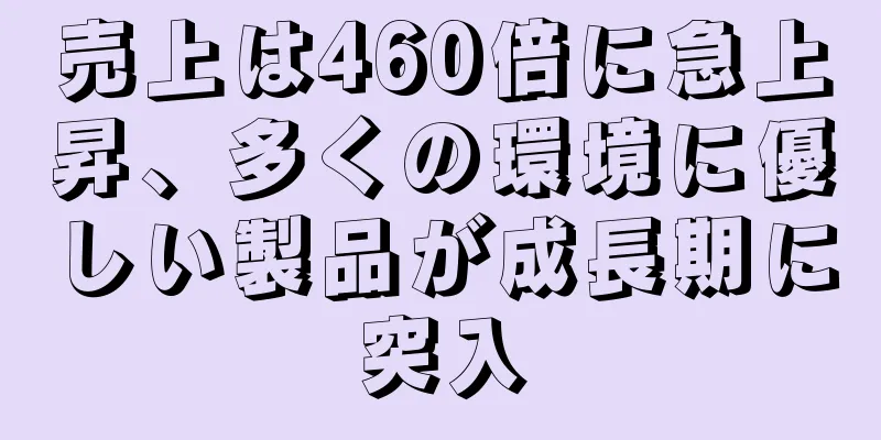 売上は460倍に急上昇、多くの環境に優しい製品が成長期に突入