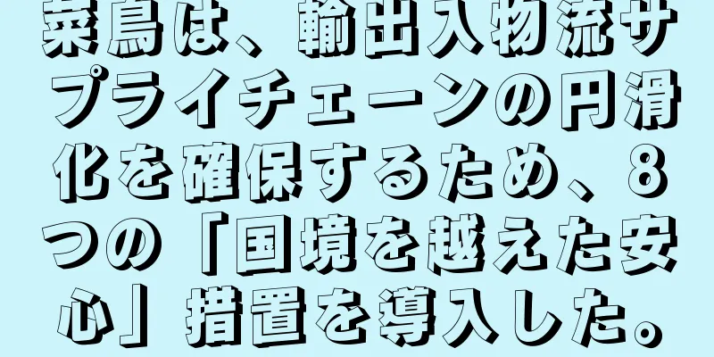 菜鳥は、輸出入物流サプライチェーンの円滑化を確保するため、8つの「国境を越えた安心」措置を導入した。