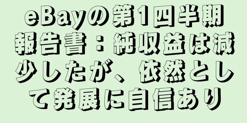 eBayの第1四半期報告書：純収益は減少したが、依然として発展に自信あり