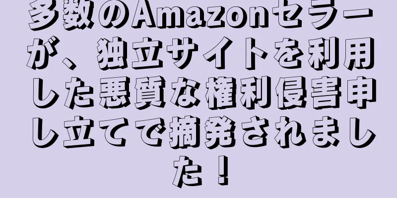 多数のAmazonセラーが、独立サイトを利用した悪質な権利侵害申し立てで摘発されました！