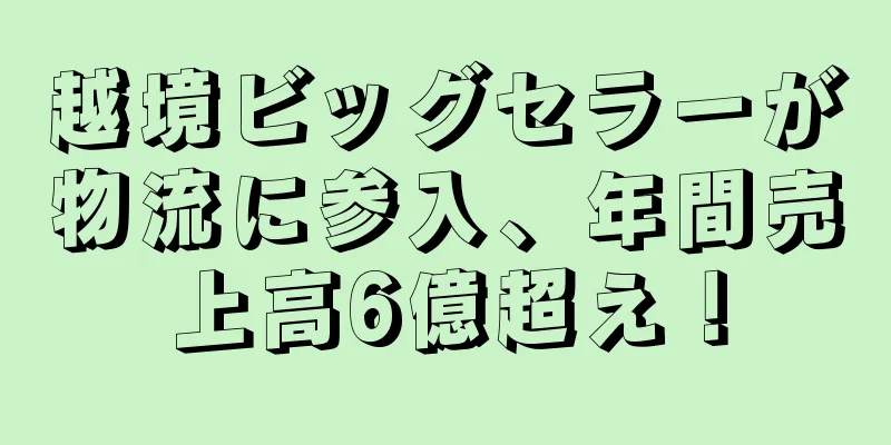 越境ビッグセラーが物流に参入、年間売上高6億超え！