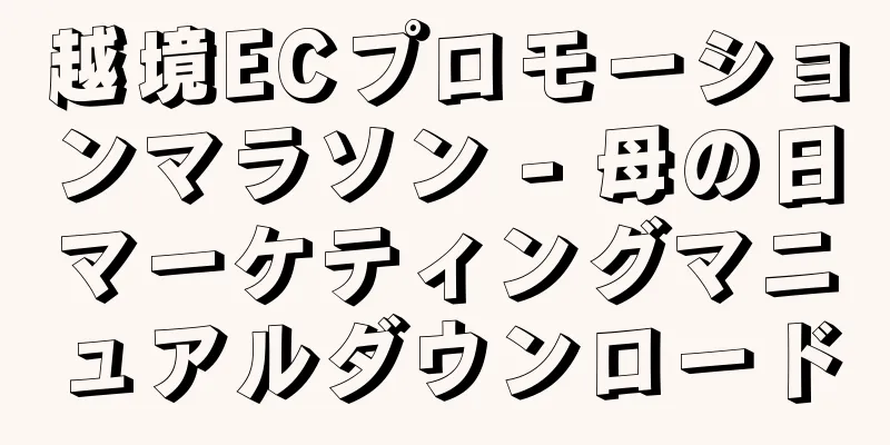 越境ECプロモーションマラソン - 母の日マーケティングマニュアルダウンロード