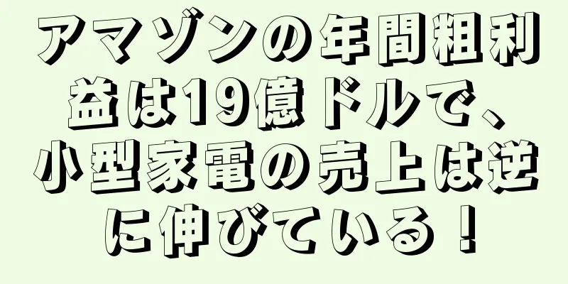 アマゾンの年間粗利益は19億ドルで、小型家電の売上は逆に伸びている！