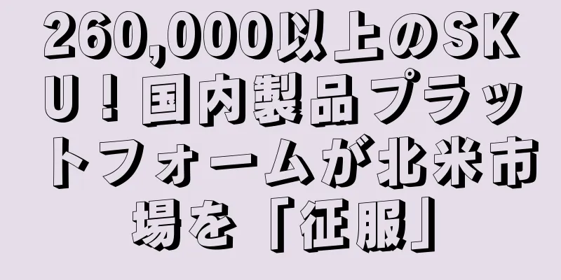 260,000以上のSKU！国内製品プラットフォームが北米市場を「征服」