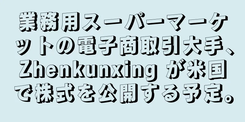業務用スーパーマーケットの電子商取引大手、Zhenkunxing が米国で株式を公開する予定。