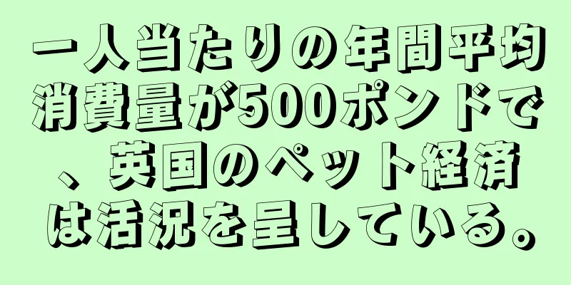 一人当たりの年間平均消費量が500ポンドで、英国のペット経済は活況を呈している。