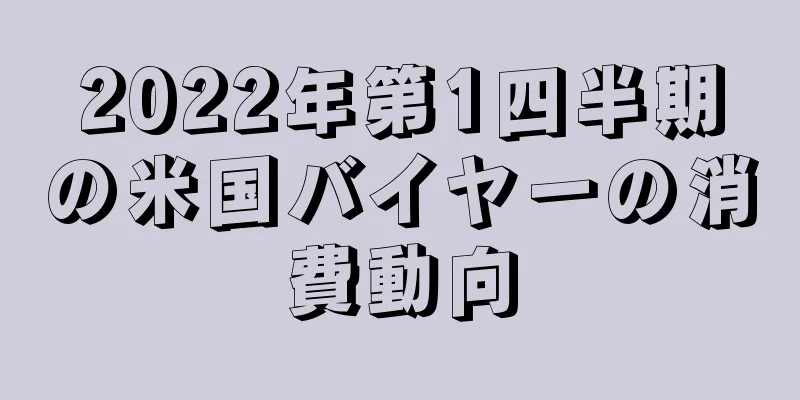 2022年第1四半期の米国バイヤーの消費動向