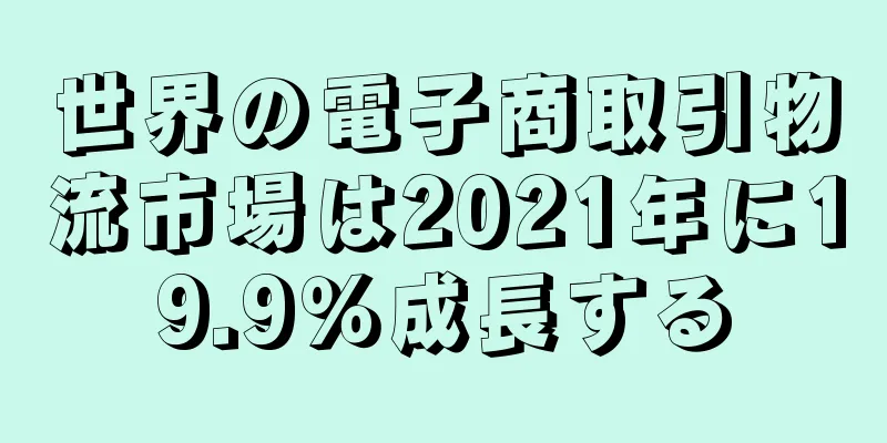 世界の電子商取引物流市場は2021年に19.9％成長する