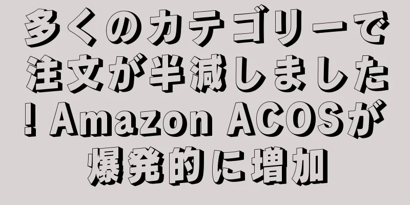 多くのカテゴリーで注文が半減しました! Amazon ACOSが爆発的に増加