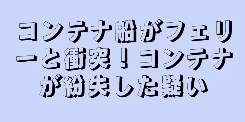コンテナ船がフェリーと衝突！コンテナが紛失した疑い