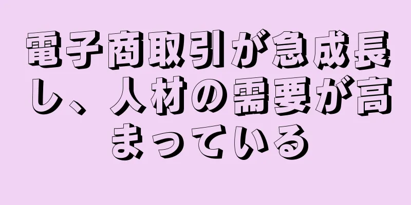 電子商取引が急成長し、人材の需要が高まっている