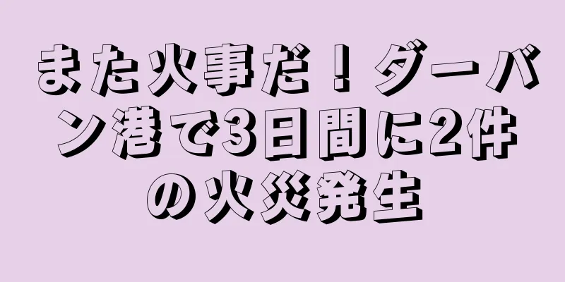 また火事だ！ダーバン港で3日間に2件の火災発生