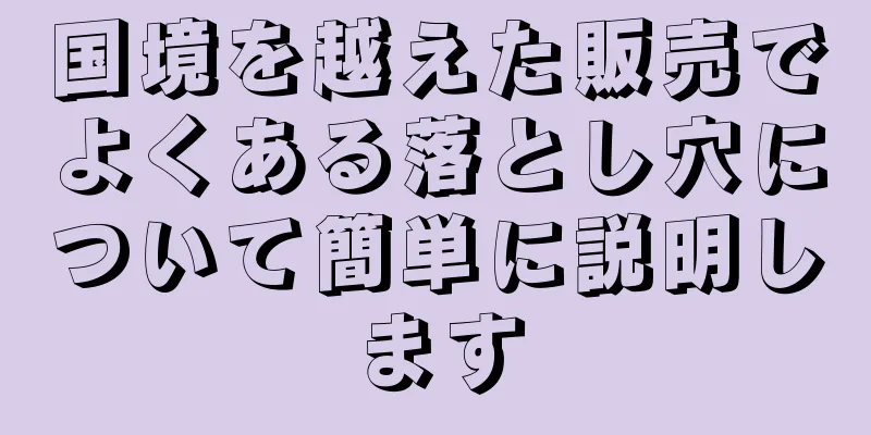 国境を越えた販売でよくある落とし穴について簡単に説明します
