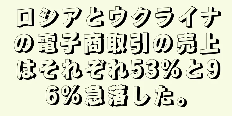 ロシアとウクライナの電子商取引の売上はそれぞれ53%と96%急落した。