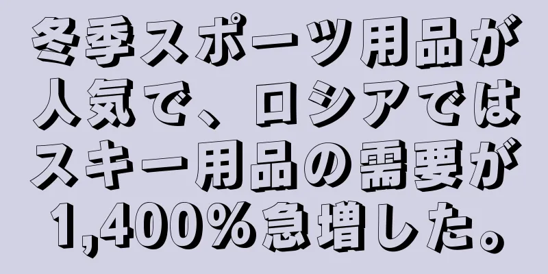 冬季スポーツ用品が人気で、ロシアではスキー用品の需要が1,400%急増した。