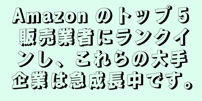 Amazon のトップ 5 販売業者にランクインし、これらの大手企業は急成長中です。