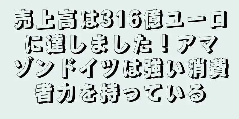 売上高は316億ユーロに達しました！アマゾンドイツは強い消費者力を持っている