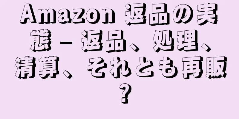 Amazon 返品の実態 – 返品、処理、清算、それとも再販？