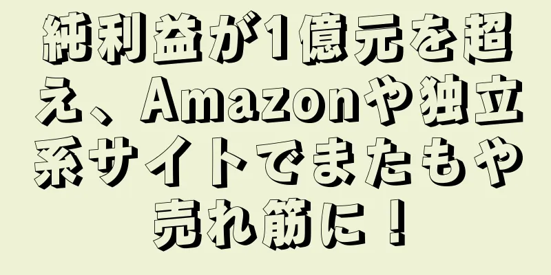 純利益が1億元を超え、Amazonや独立系サイトでまたもや売れ筋に！