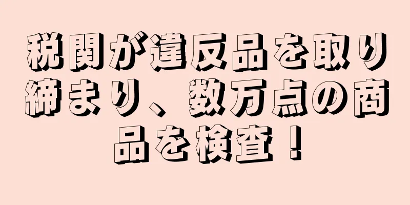税関が違反品を取り締まり、数万点の商品を検査！